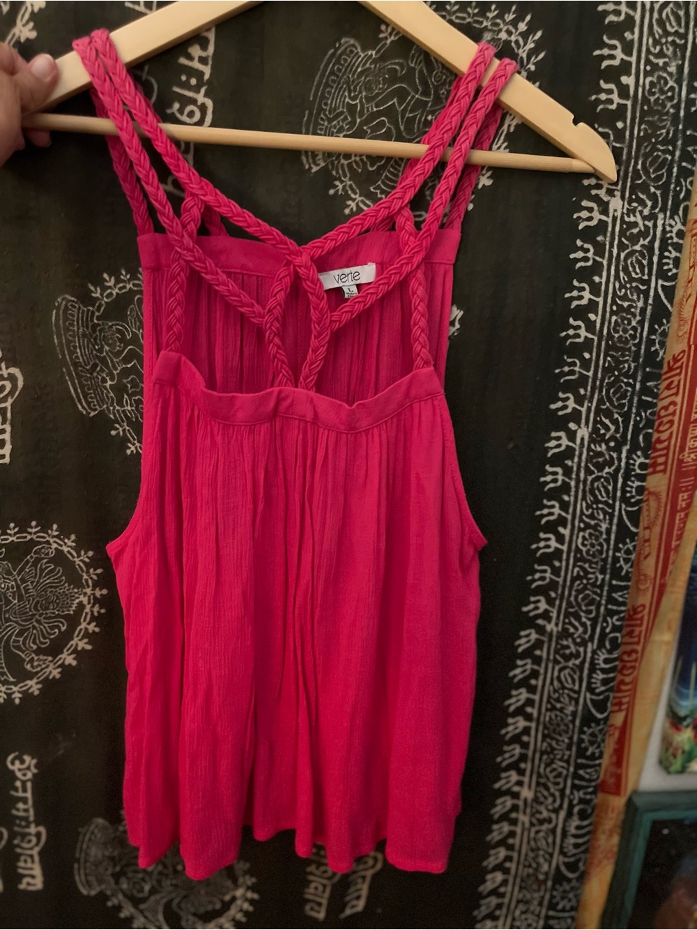 Verve Fuchsia Braided-Strap Tank Top